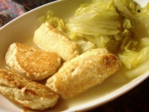 ふわふわ鶏肉団子の白菜スープ